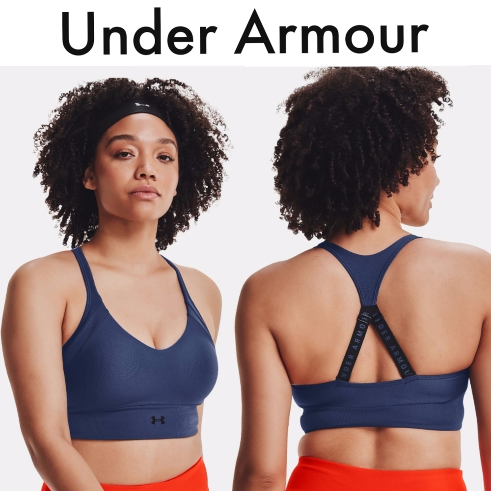 Under Armour Wm's UA Indigo Blue Infinity Medium Impact Racerback Sports Bra SM